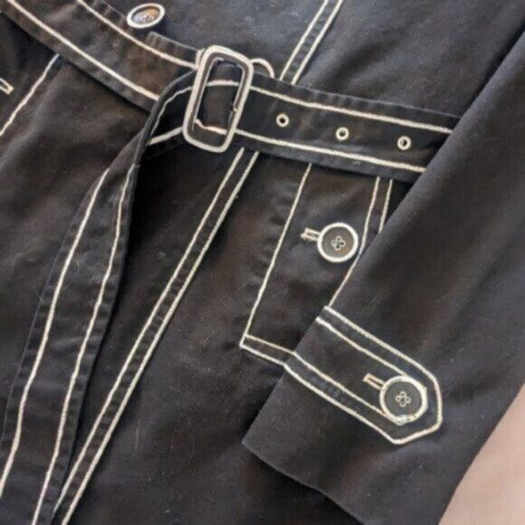 One of a Kind Hand Painted Massini Trench Coat M - Picture 4 of 13